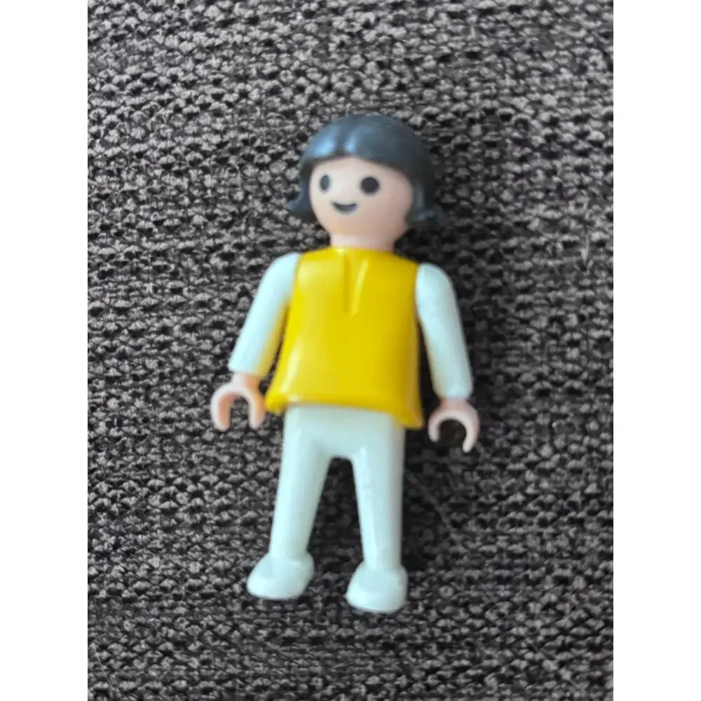Vintage Playmobile Lot Includes Geobra Girl Figure Sled Campfire and 1 Ski